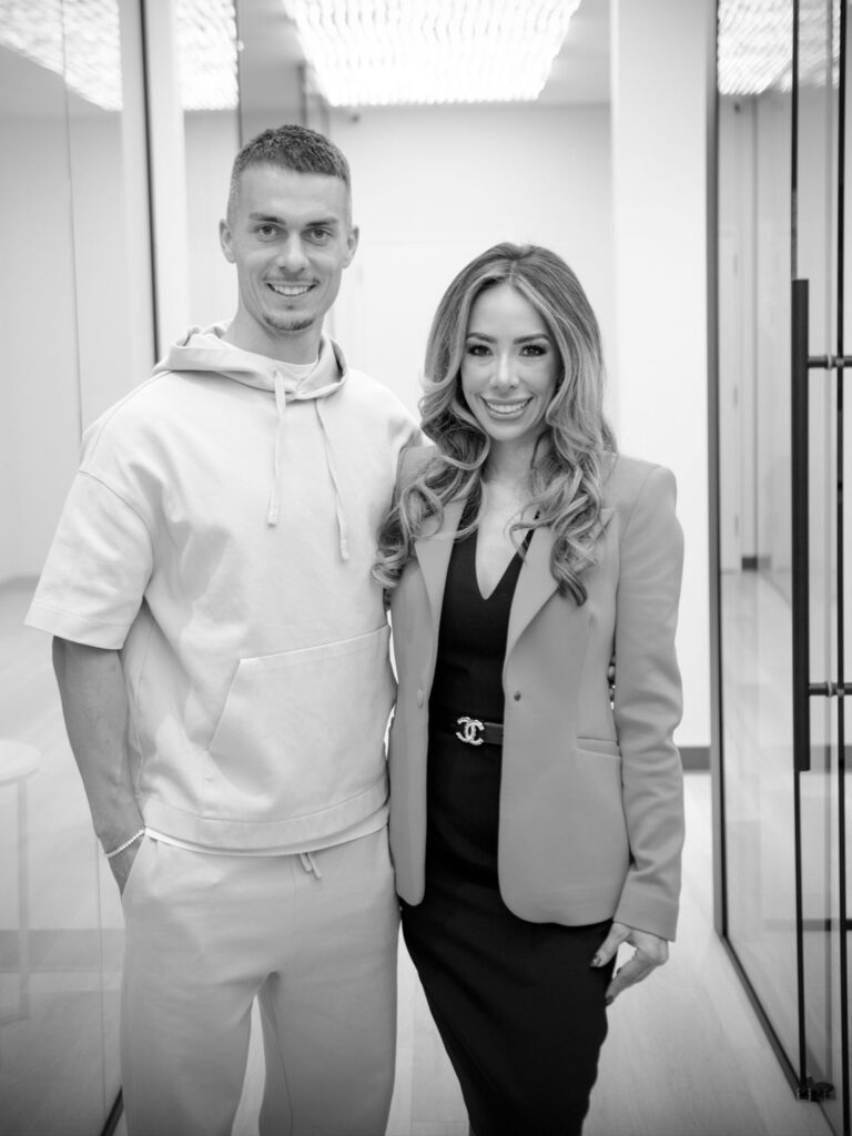 Dr. WIlson and Dental patient smiling