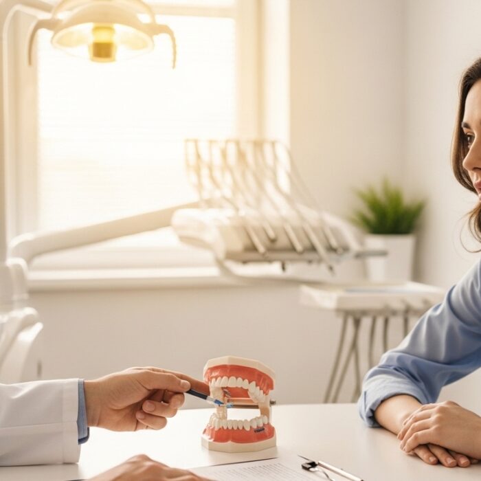 Dental consultation discussing bad breath solutions